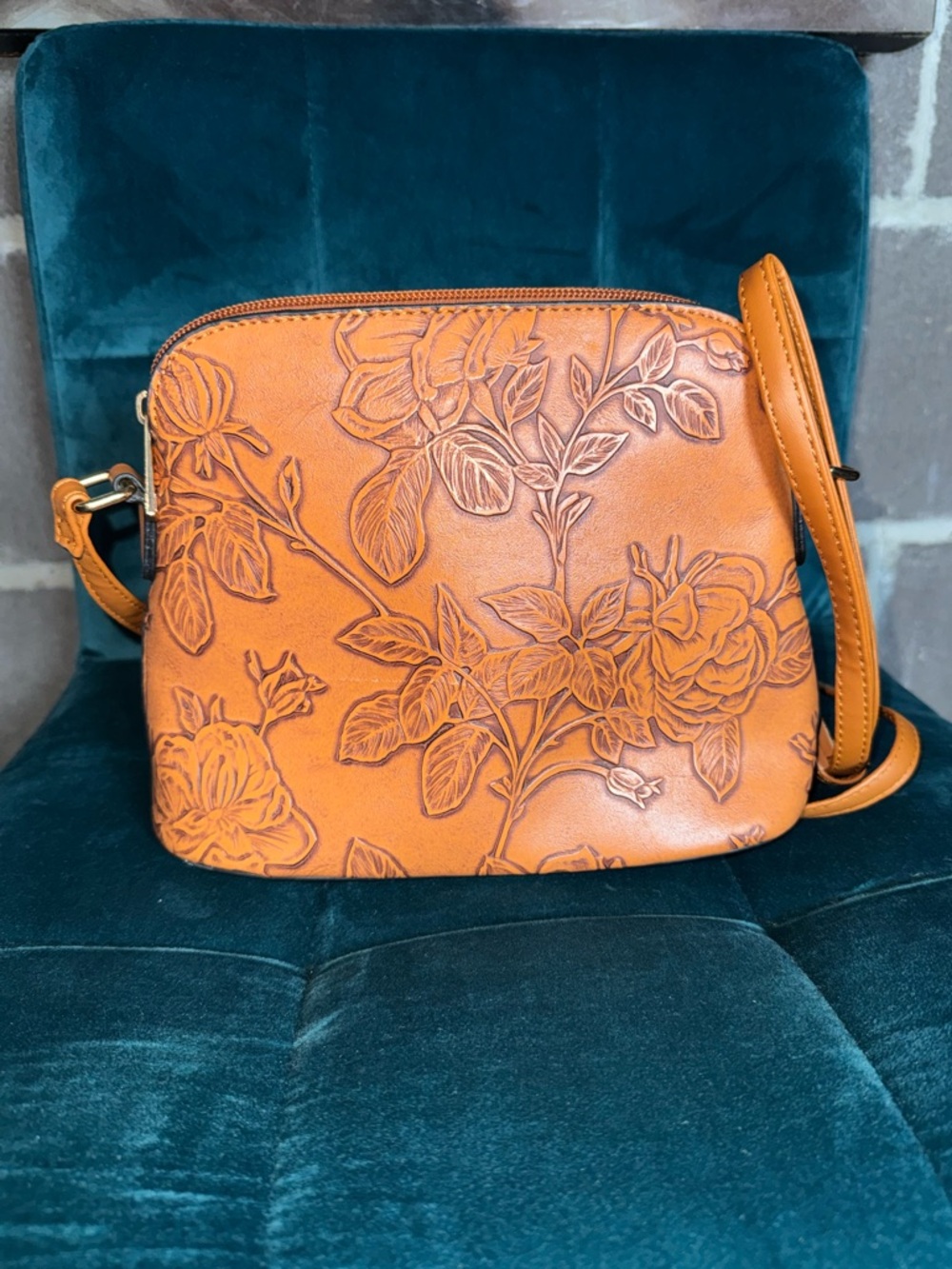 Embossed Faux Leather Purse